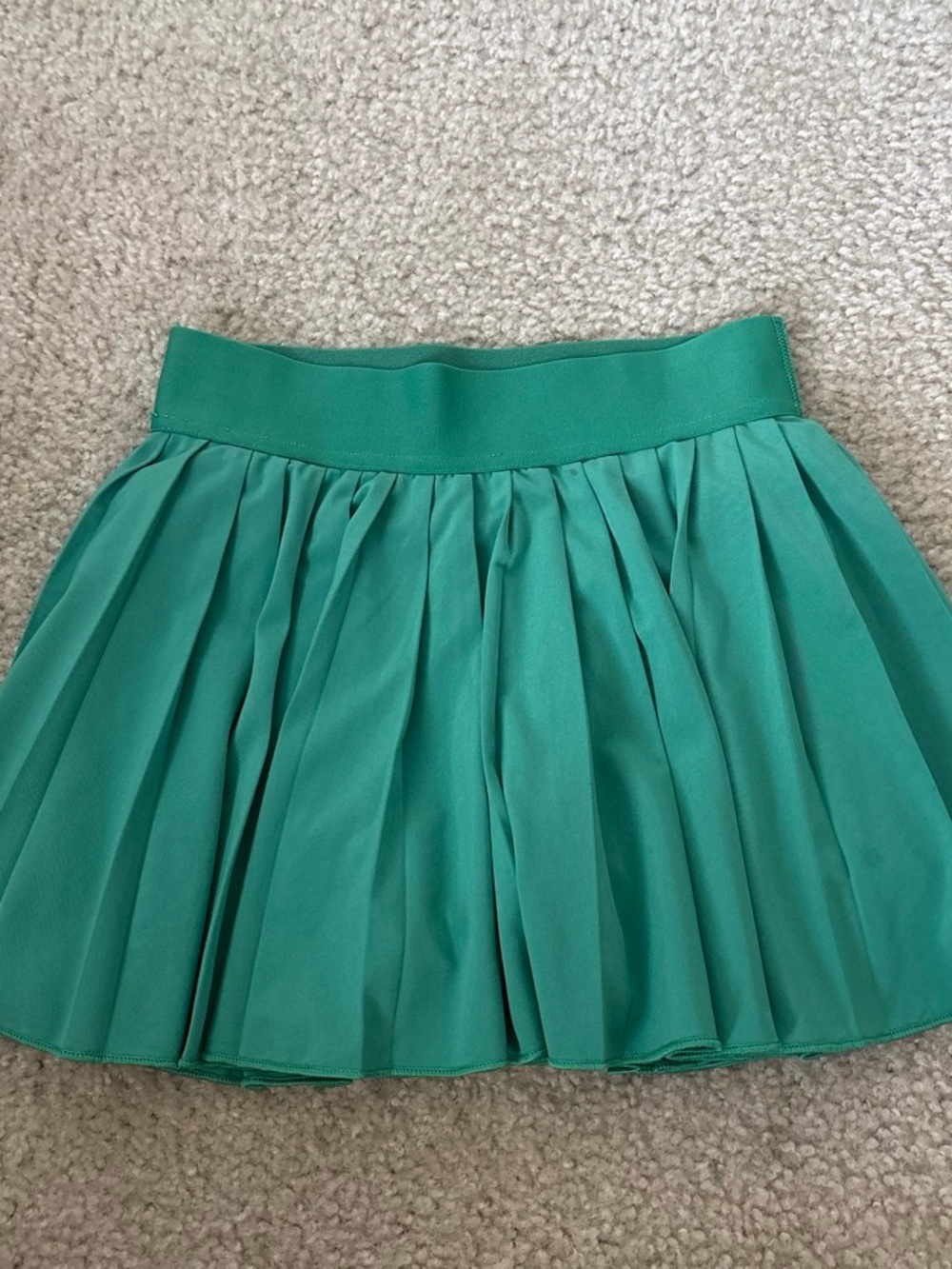 Aritzia Teal Pleated Skater Skirt